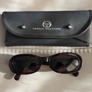 Sergio Tacchini Vintage Mini Black Sunglasses